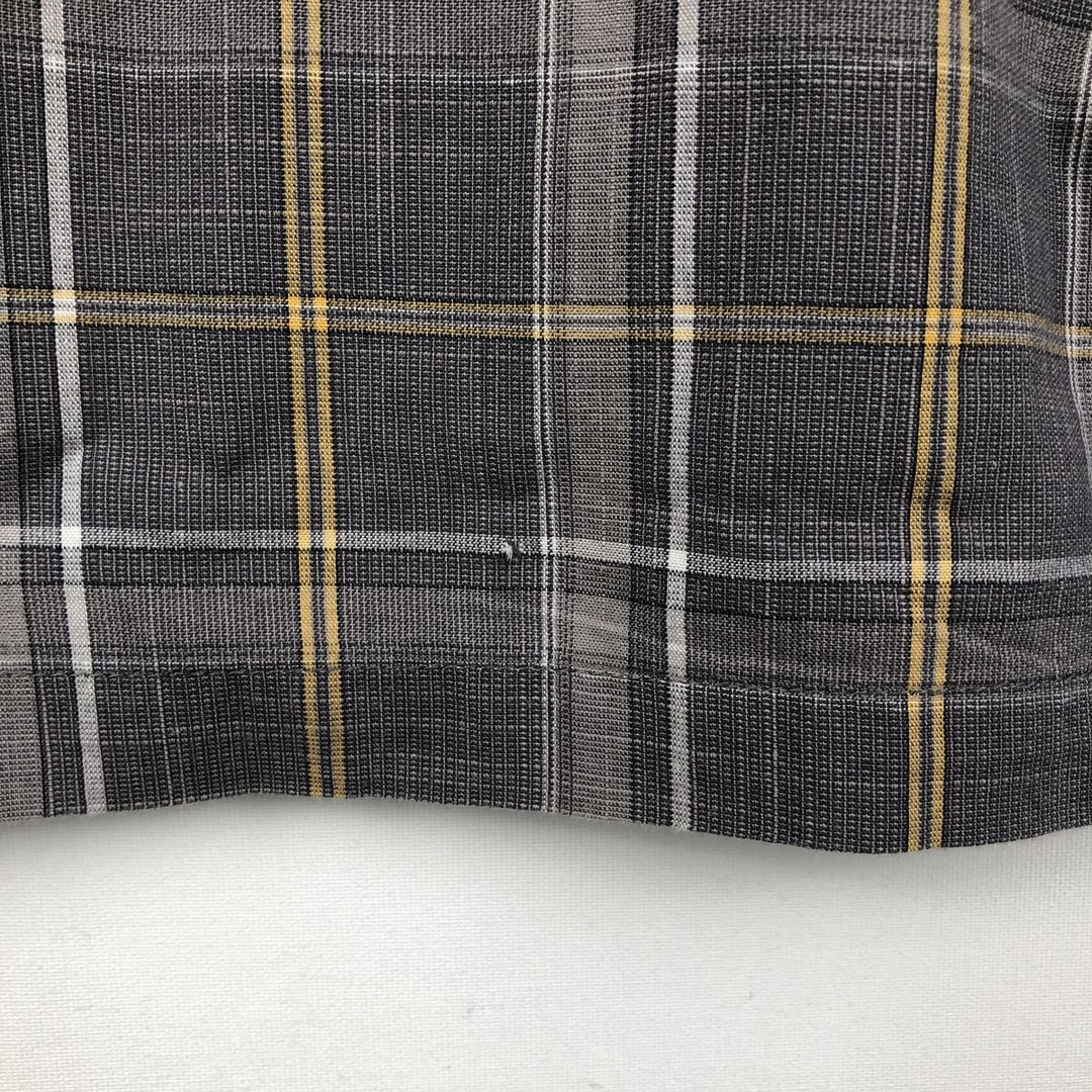 2000'S Columbia Short Sleeve Cotton Check Box Shirt, Men's XL cotton gray type Vintage Second Hand