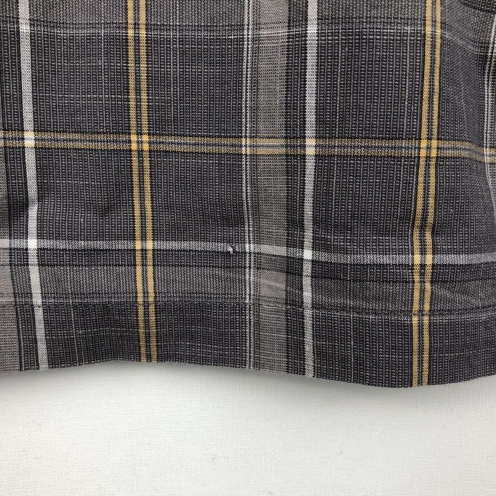 2000'S Columbia Short Sleeve Cotton Check Box Shirt, Men's XL cotton gray type Vintage Second Hand
