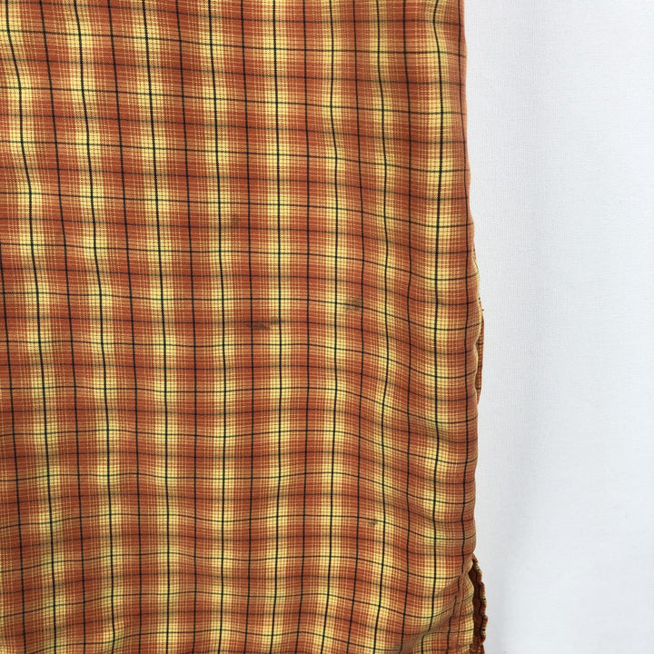 2000'S Columbia Short Sleeve Check Shirt, Box Shirt, Men's Size L polyester orange type Vintage Second Hand