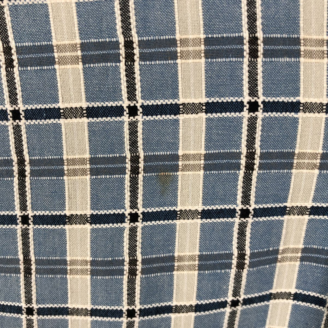 90s-00'S Columbia Short-Sleeve Button-Down Check Shirt, Men's Size XL (Equivalent), Vintage cotton Blue type light blue Vintage Second Hand