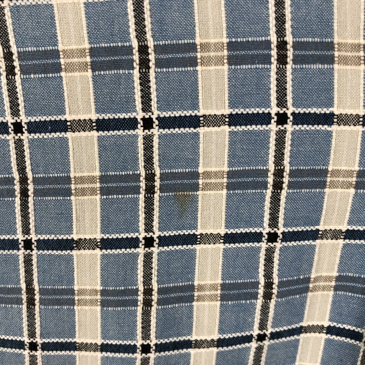 90s-00'S Columbia Short-Sleeve Button-Down Check Shirt, Men's Size XL (Equivalent), Vintage cotton Blue type light blue Vintage Second Hand