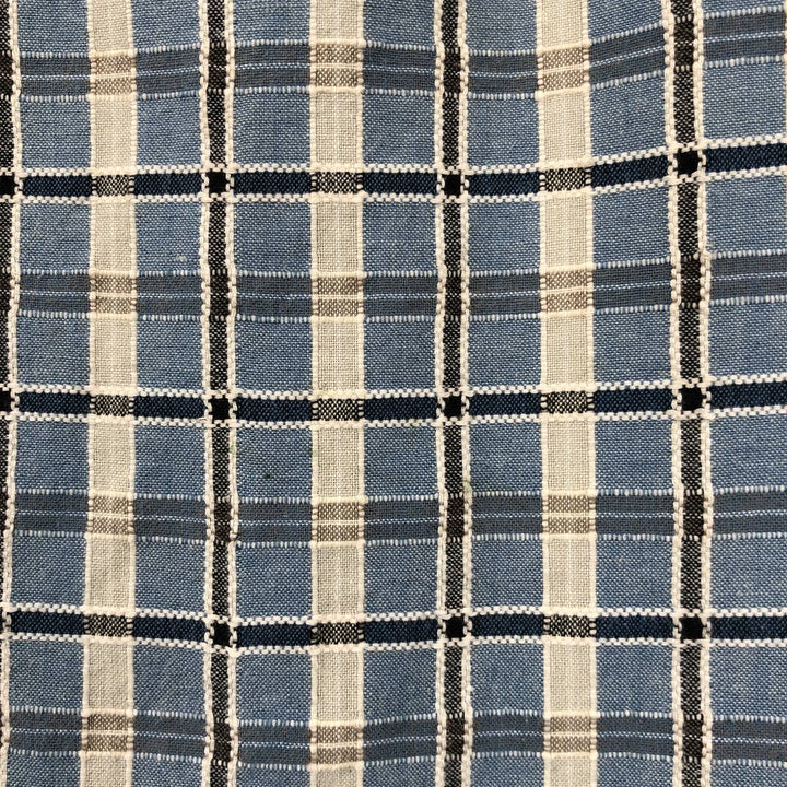 90s-00'S Columbia Short-Sleeve Button-Down Check Shirt, Men's Size XL (Equivalent), Vintage cotton Blue type light blue Vintage Second Hand