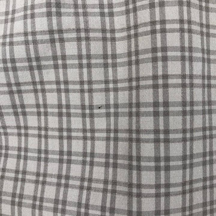Eddie Bauer Short-Sleeve Cotton Check Shirt, Boxy Fit, Men's Size L (approx.) cotton Khaki type beige Vintage Second Hand