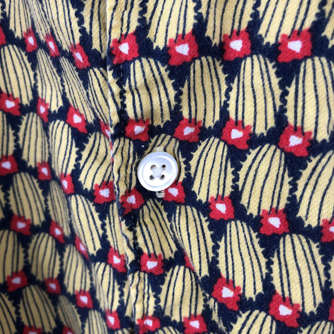 Levi's RELAXED RELAX All-over print short-sleeved open-collar shirt, boxy style, men's size XL equivalent. Tencel yellow type Vintage Second Hand