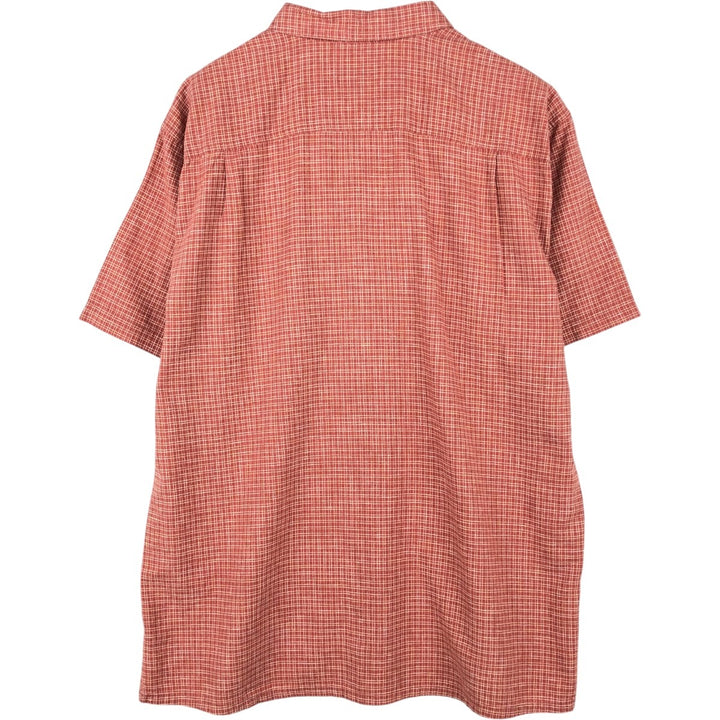 Patagonia 53139SP20 Backstep Shirt, Check Pattern, Short Sleeve, Hemp Shirt, Boxy Shirt, Men's XL Equivalent Hemp red type Vintage Second Hand
