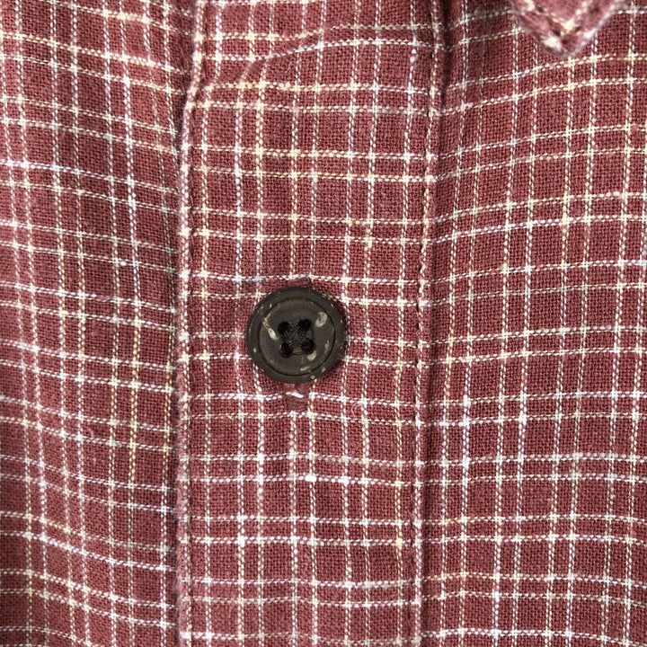Patagonia 53139SP20 Backstep Shirt, Check Pattern, Short Sleeve, Hemp Shirt, Boxy Shirt, Men's XL Equivalent Hemp red type Vintage Second Hand