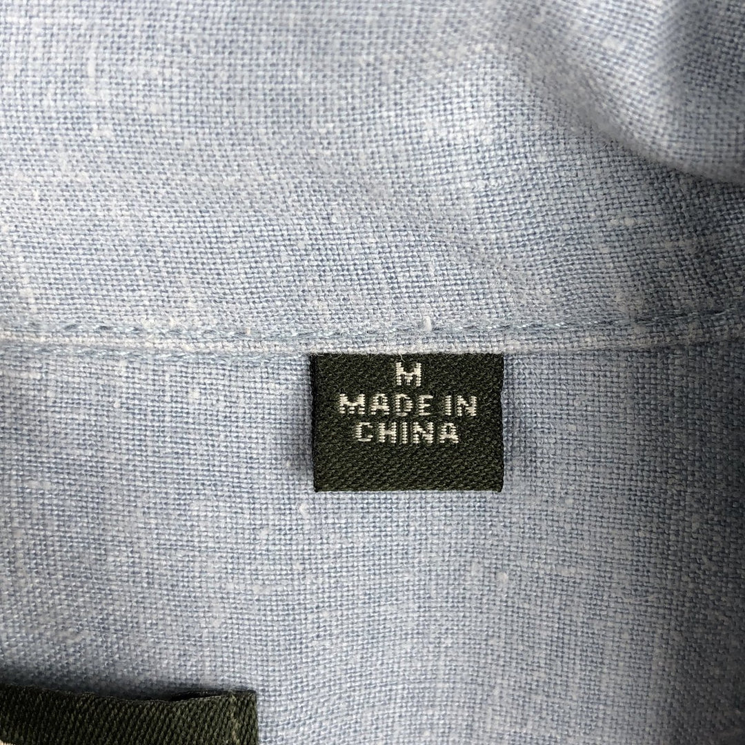 Orvis Short-Sleeve Tencel x Hemp Box Shirt, Men's Size M (approx.) Hemp Blue type light blue Vintage Second Hand