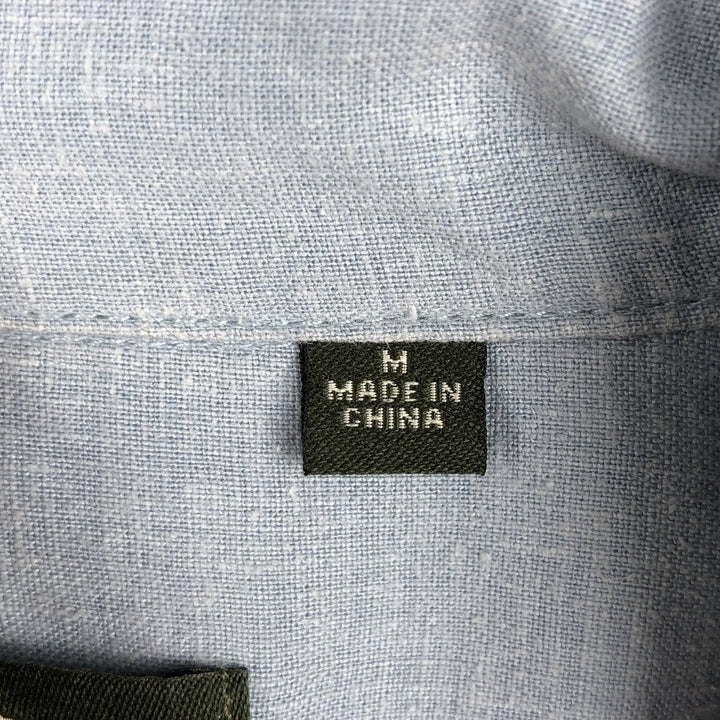 Orvis Short-Sleeve Tencel x Hemp Box Shirt, Men's Size M (approx.) Hemp Blue type light blue Vintage Second Hand