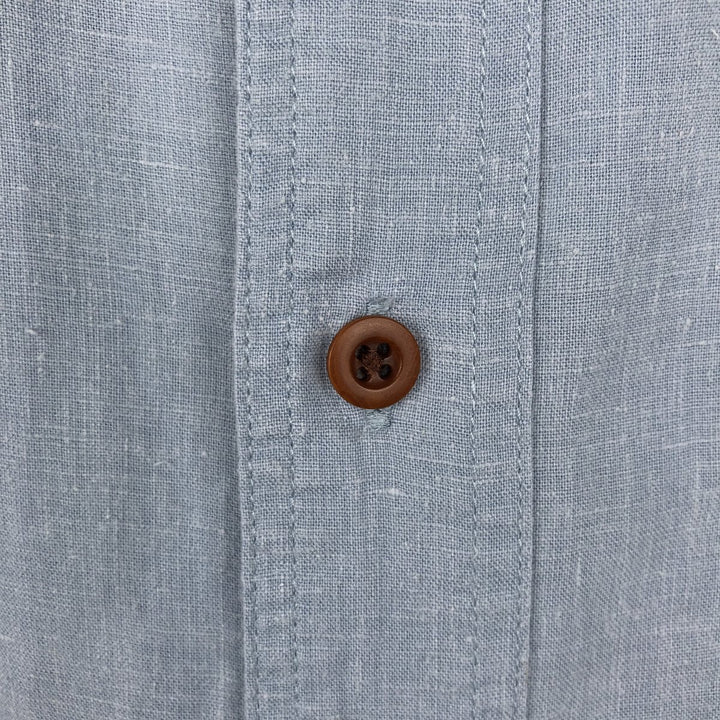 Orvis Short-Sleeve Tencel x Hemp Box Shirt, Men's Size M (approx.) Hemp Blue type light blue Vintage Second Hand