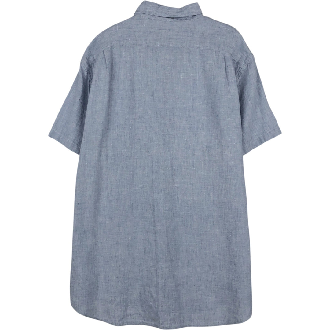 J.Crew SLIM Short-Sleeve Button-Down Shirt, Men's Size L (approx.) unclear Blue type light blue Vintage Second Hand