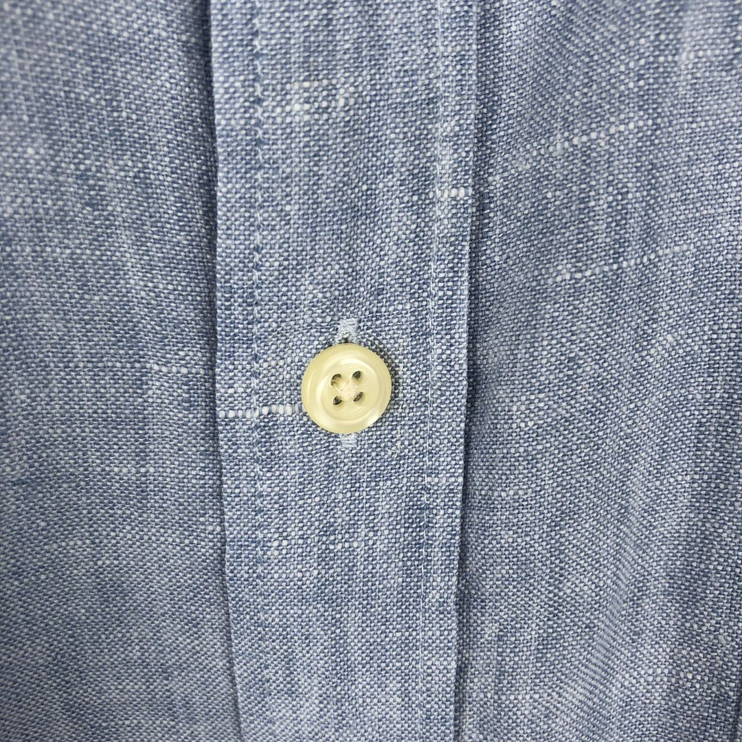J.Crew SLIM Short-Sleeve Button-Down Shirt, Men's Size L (approx.) unclear Blue type light blue Vintage Second Hand