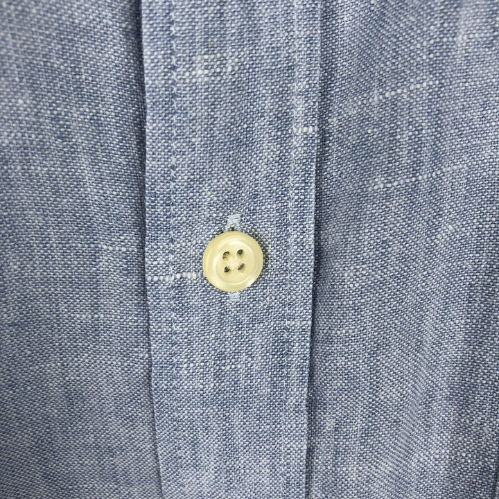J.Crew SLIM Short-Sleeve Button-Down Shirt, Men's Size L (approx.) unclear Blue type light blue Vintage Second Hand