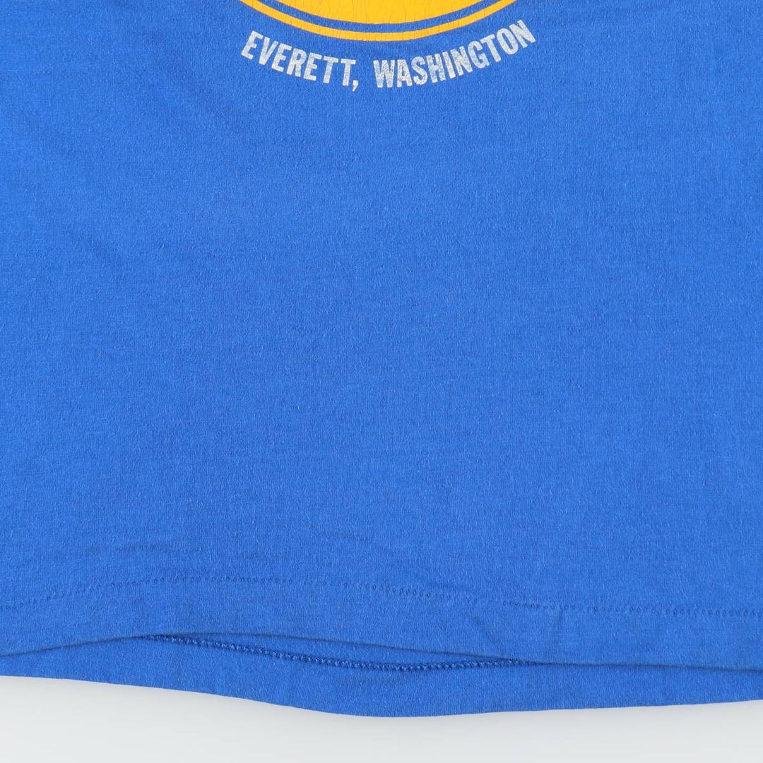 90'S Screen Stars Air Force One Print T-Shirt, Made in USA, Men's Size L (approx.), Vintage cotton blue type Vintage Second Hand