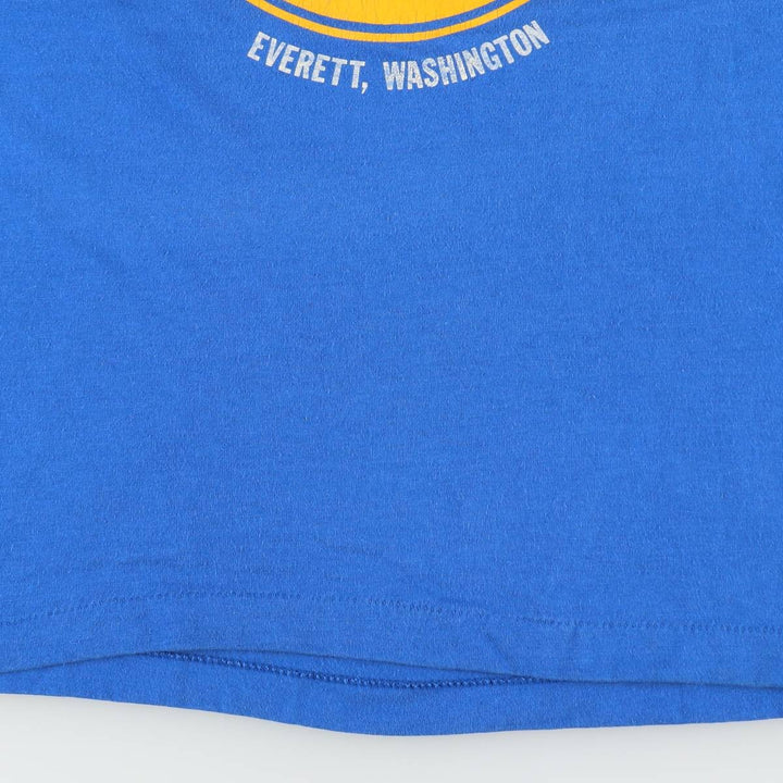 90'S Screen Stars Air Force One Print T-Shirt, Made in USA, Men's Size L (approx.), Vintage cotton blue type Vintage Second Hand