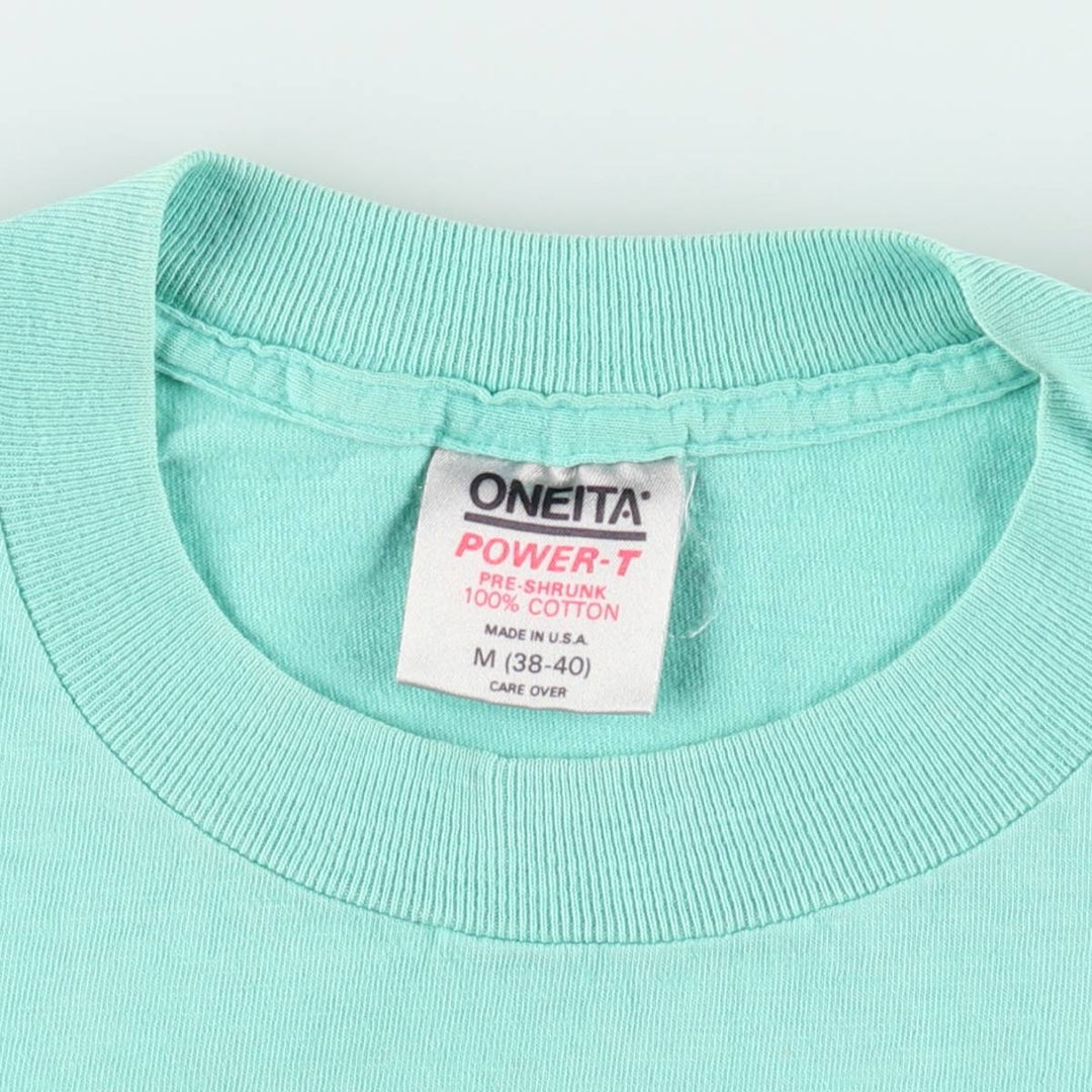 90'S ONEITA Kokopelli Print T-Shirt, Made in USA, Men's Size M (Equivalent), Vintage cotton Emerald green Vintage Second Hand