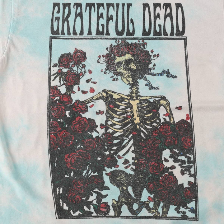Ripple Junction Grateful Dead Tie-Dye Pattern Skull Pattern Band T-Shirt (Women's Size M) cotton Blue type light blue Vintage Second Hand