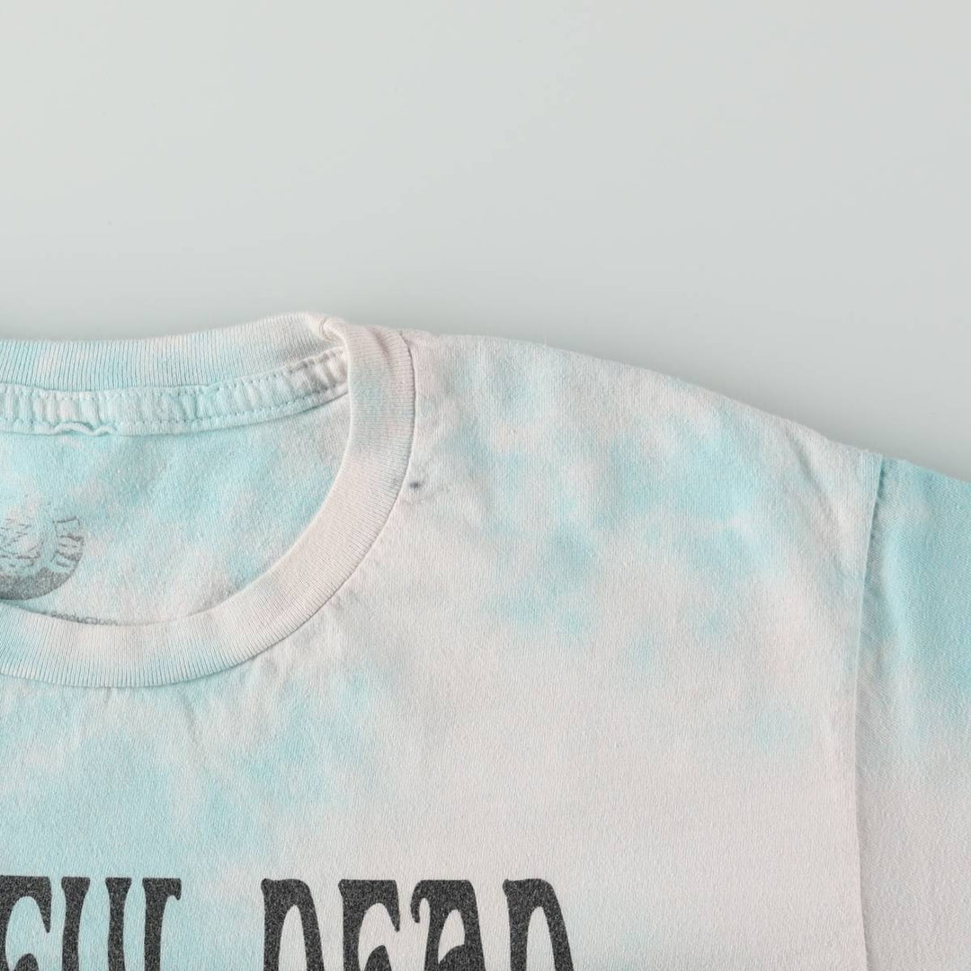 Ripple Junction Grateful Dead Tie-Dye Pattern Skull Pattern Band T-Shirt (Women's Size M) cotton Blue type light blue Vintage Second Hand