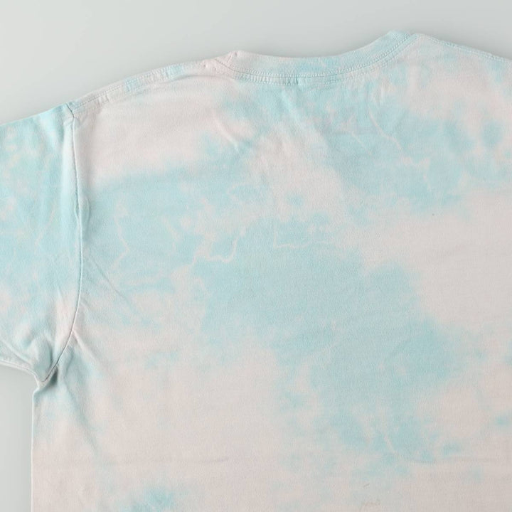 Ripple Junction Grateful Dead Tie-Dye Pattern Skull Pattern Band T-Shirt (Women's Size M) cotton Blue type light blue Vintage Second Hand