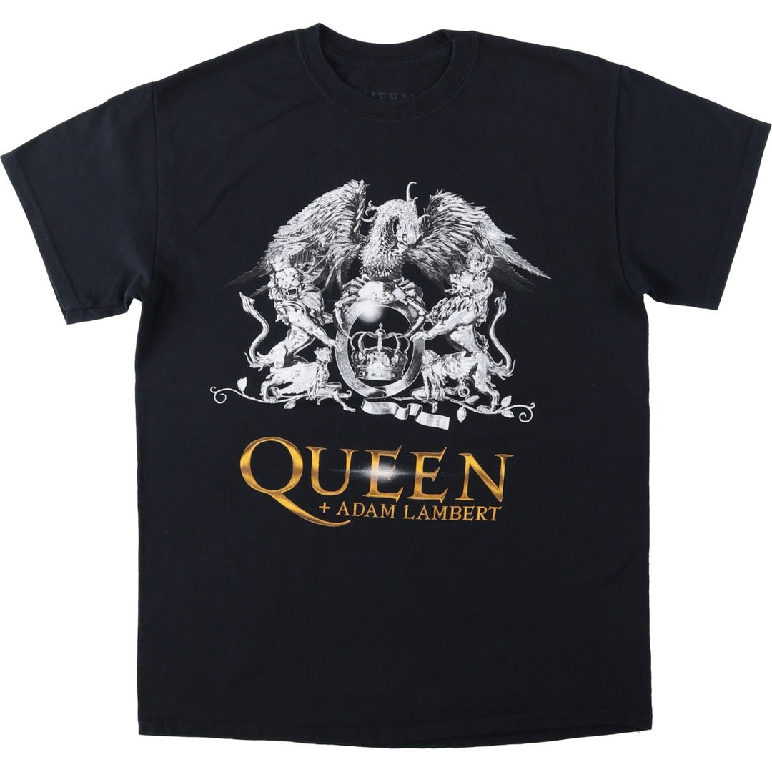 QUEEN band t-shirt, women's size M equivalent. cotton black type Vintage Second Hand