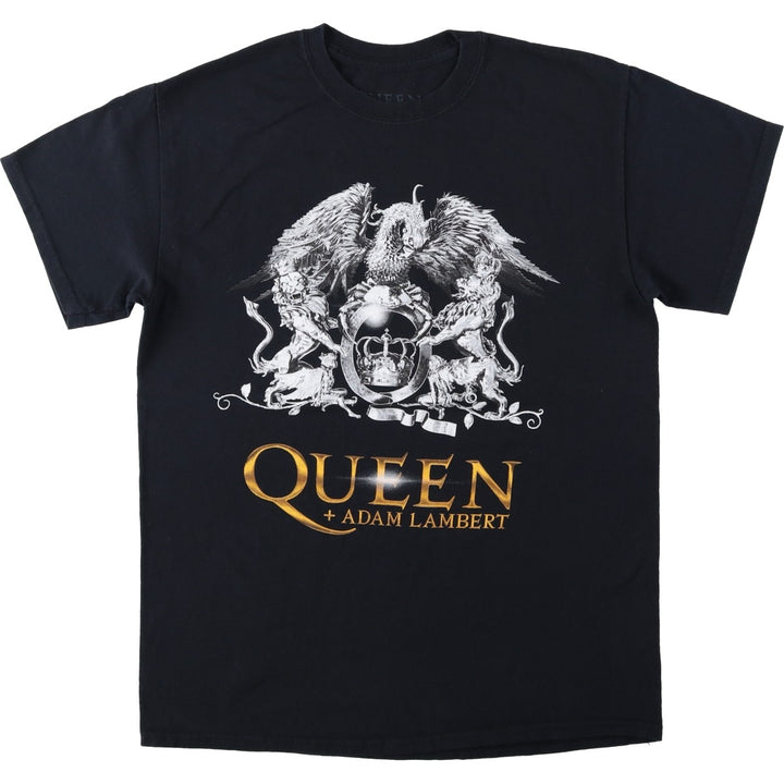 QUEEN band t-shirt, women's size M equivalent. cotton black type Vintage Second Hand