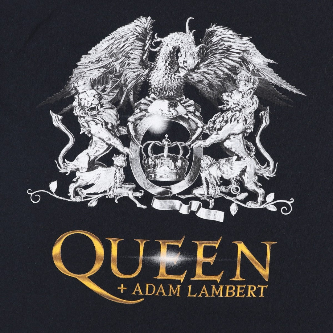 QUEEN band t-shirt, women's size M equivalent. cotton black type Vintage Second Hand