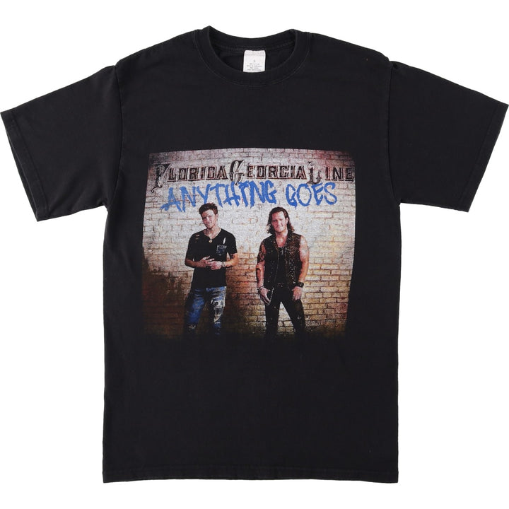 FLORIDA GEORGIA LINE Band T-shirt (Women's Size S) cotton black type Vintage Second Hand