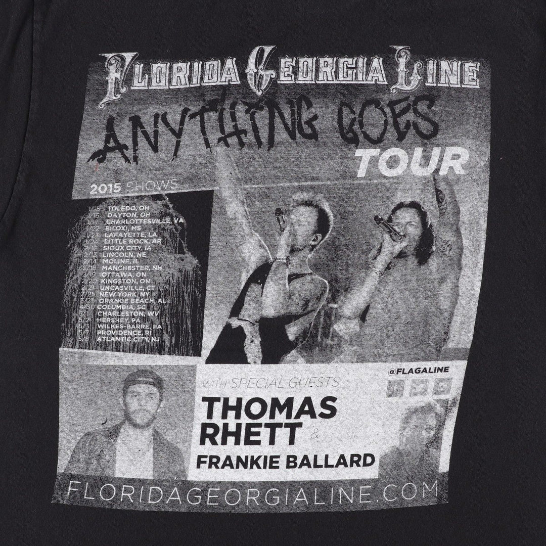FLORIDA GEORGIA LINE Band T-shirt (Women's Size S) cotton black type Vintage Second Hand