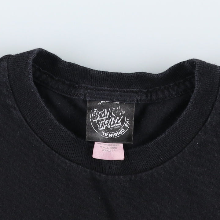 Santa Cruz back logo surf skate t-shirt, women's size M (approx.) cotton black type Vintage Second Hand