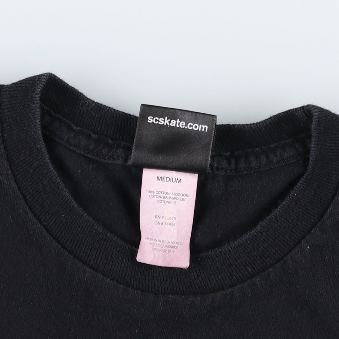 Santa Cruz back logo surf skate t-shirt, women's size M (approx.) cotton black type Vintage Second Hand