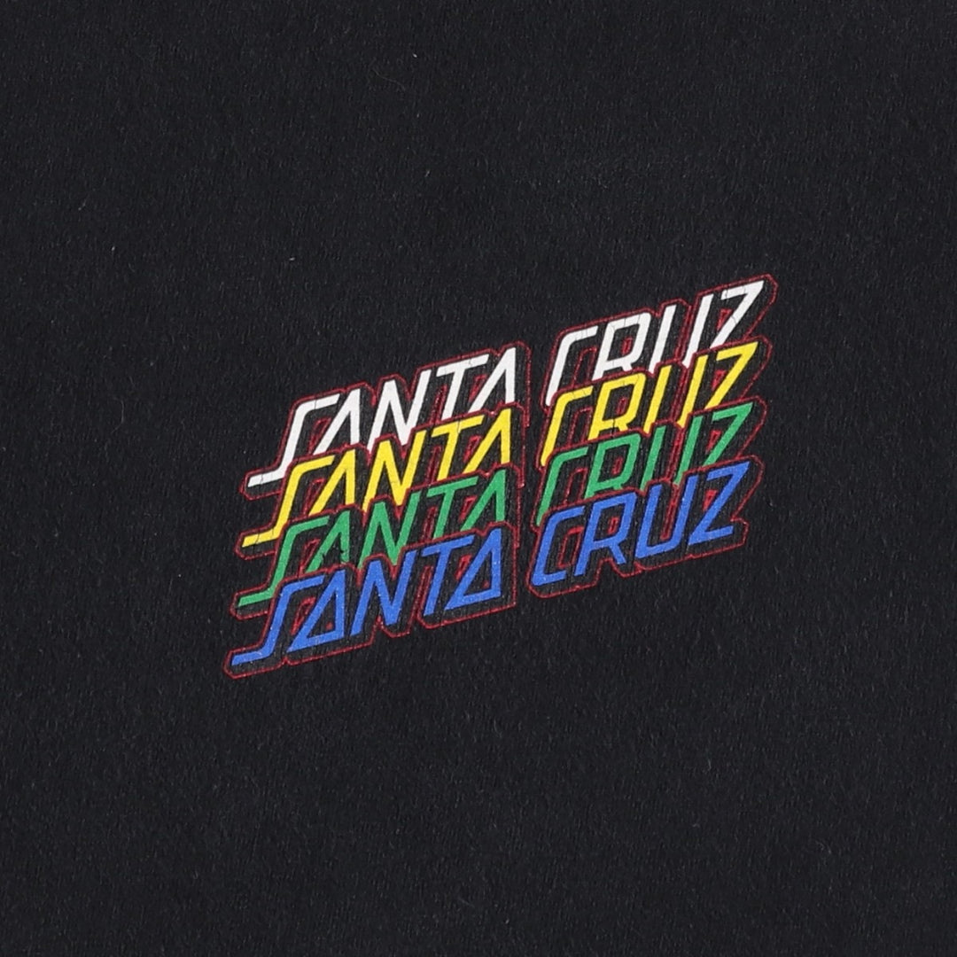 Santa Cruz back logo surf skate t-shirt, women's size M (approx.) cotton black type Vintage Second Hand