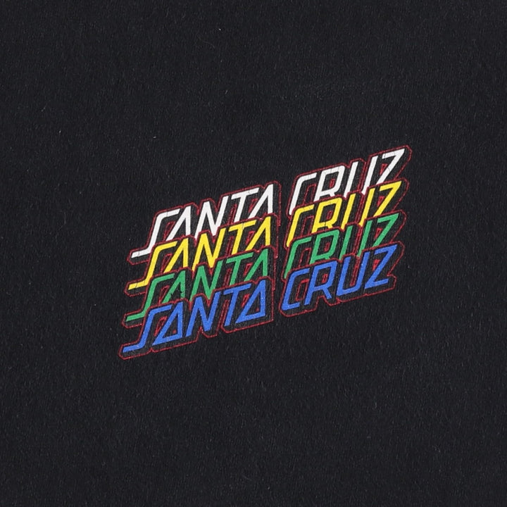 Santa Cruz back logo surf skate t-shirt, women's size M (approx.) cotton black type Vintage Second Hand