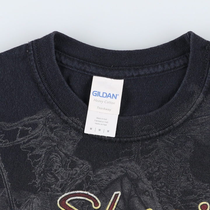 Gildan Heavy Cotton 2019 Sturgis Motorcycle Rally Skull Pattern Motorcycle T-Shirt (Women's Size M) cotton black type Vintage Second Hand