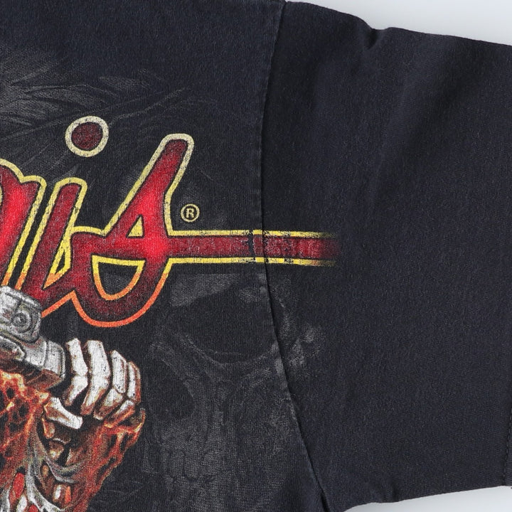 Gildan Heavy Cotton 2019 Sturgis Motorcycle Rally Skull Pattern Motorcycle T-Shirt (Women's Size M) cotton black type Vintage Second Hand