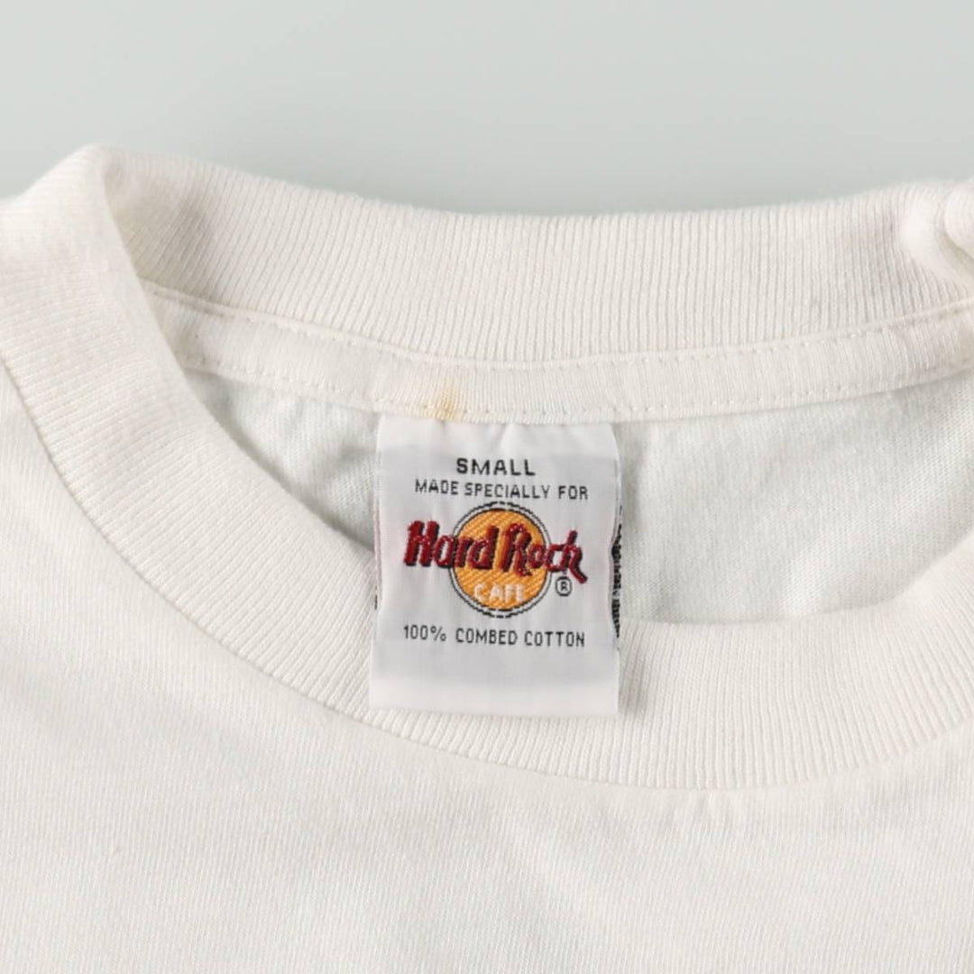 HARD ROCK CAFE Hard Rock Cafe Advertising T-shirt Men's Size Small cotton white type Vintage Second Hand