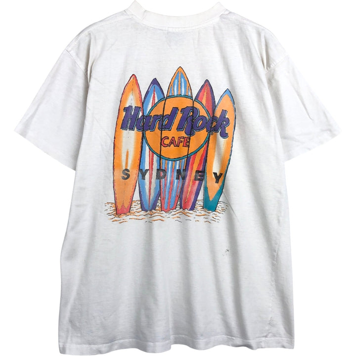 HARD ROCK CAFE advertising T-shirt, women's size M (approx.) cotton white type Vintage Second Hand