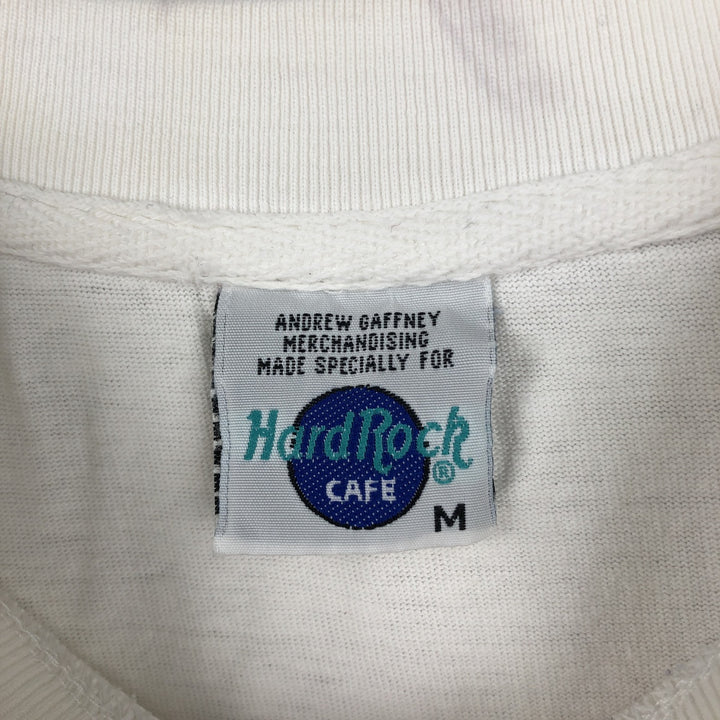 HARD ROCK CAFE advertising T-shirt, women's size M (approx.) cotton white type Vintage Second Hand