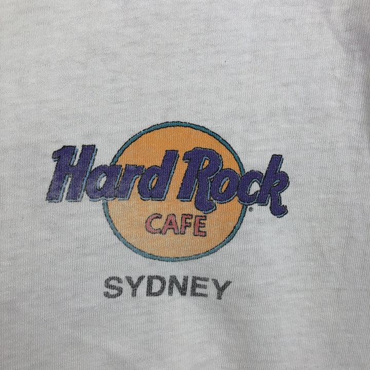HARD ROCK CAFE advertising T-shirt, women's size M (approx.) cotton white type Vintage Second Hand