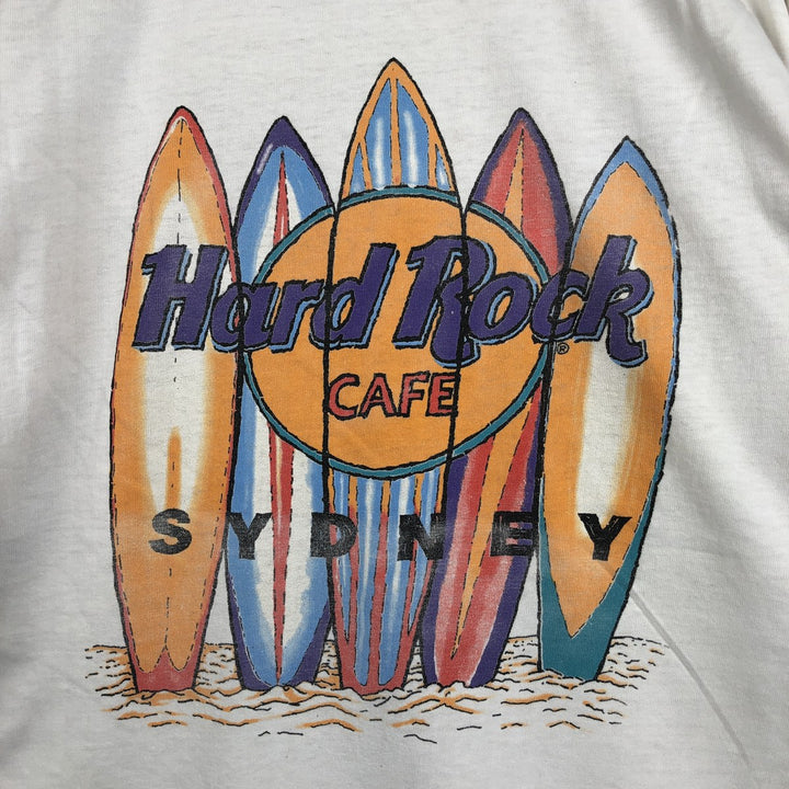 HARD ROCK CAFE advertising T-shirt, women's size M (approx.) cotton white type Vintage Second Hand