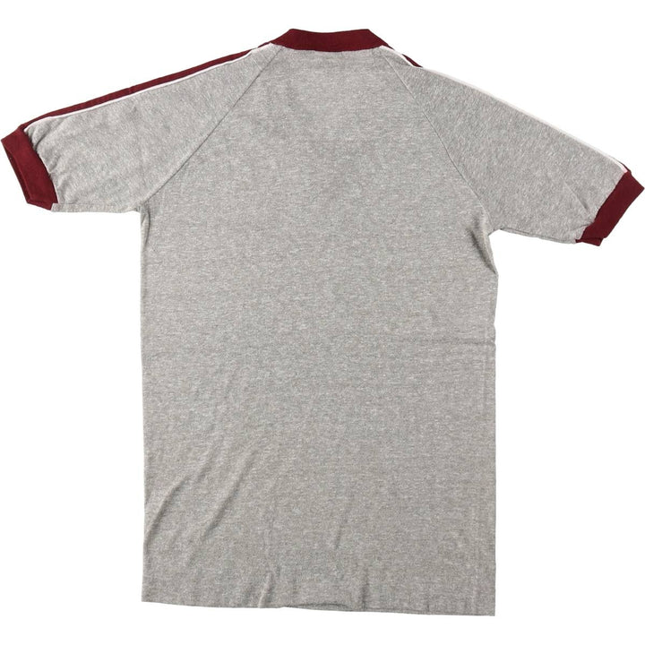 80'S Champion Tricot Tag V-Neck College T-Shirt, Made in USA, Women's Size S (Equivalent), Vintage polyester gray type Vintage Second Hand