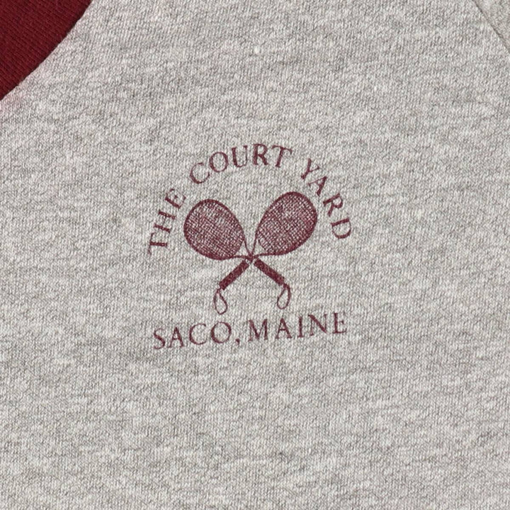 80'S Champion Tricot Tag V-Neck College T-Shirt, Made in USA, Women's Size S (Equivalent), Vintage polyester gray type Vintage Second Hand
