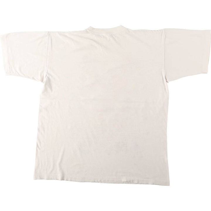 Printed T-shirt, Women's XL equivalent, Vintage unclear white type Vintage Second Hand