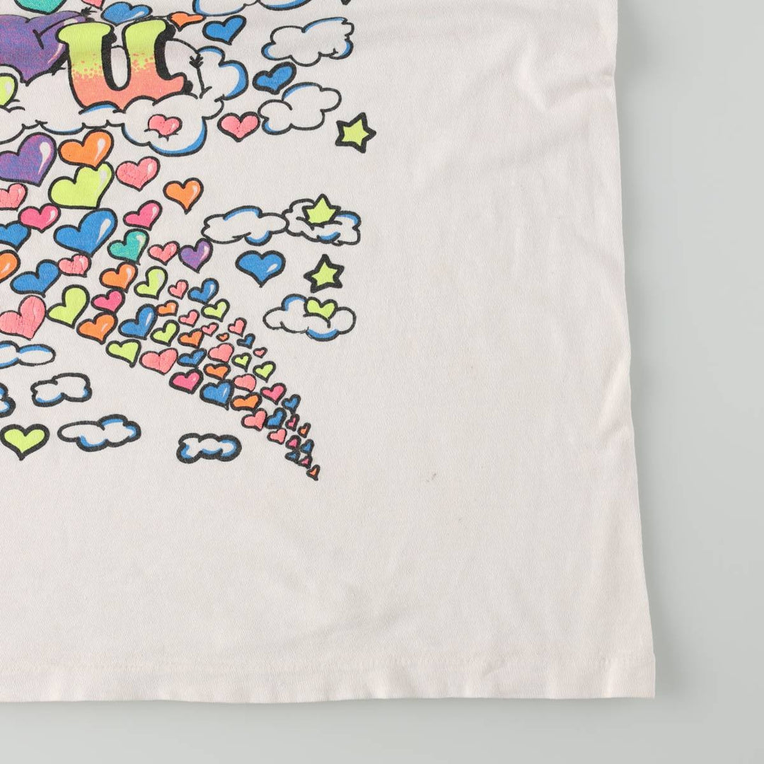 Printed T-shirt, Women's XL equivalent, Vintage unclear white type Vintage Second Hand
