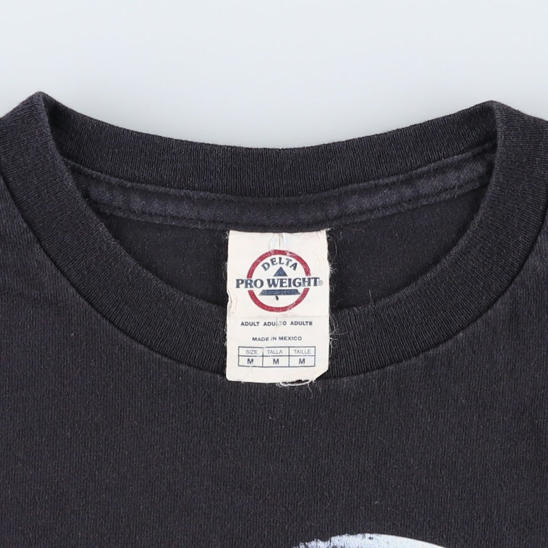 Delta PRO WEIGHT Bat Pattern Animal T-Shirt (Women's Size M) cotton black type Vintage Second Hand