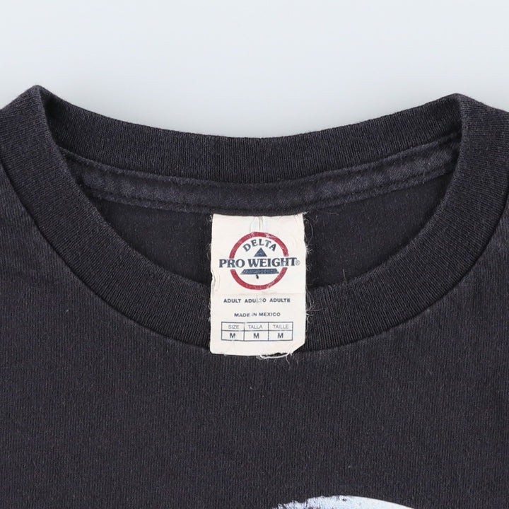 Delta PRO WEIGHT Bat Pattern Animal T-Shirt (Women's Size M) cotton black type Vintage Second Hand