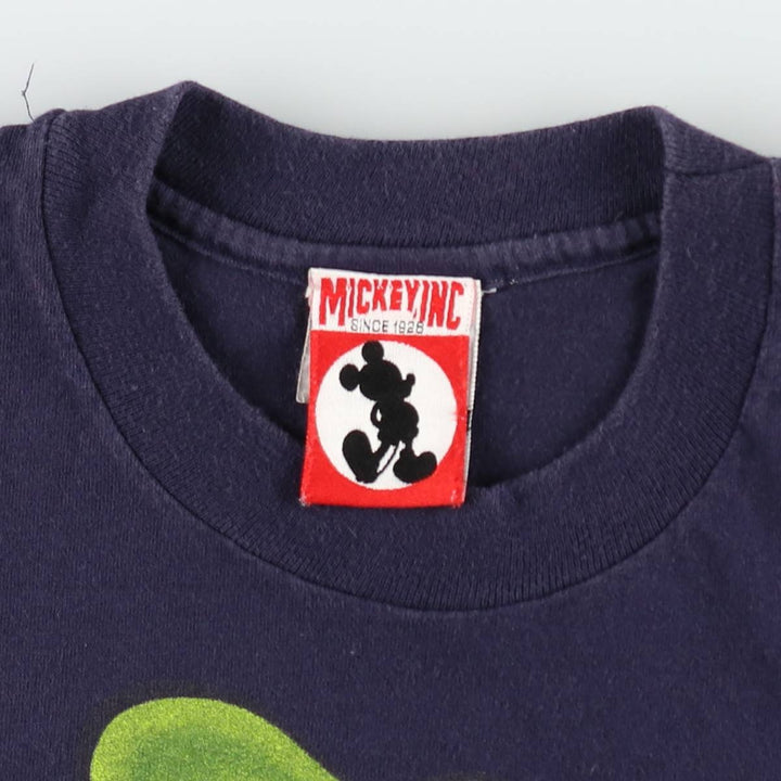 90'S Disney Goofy character print T-shirt, made in USA, women's size M equivalent, vintage. cotton navy blue type Vintage Second Hand
