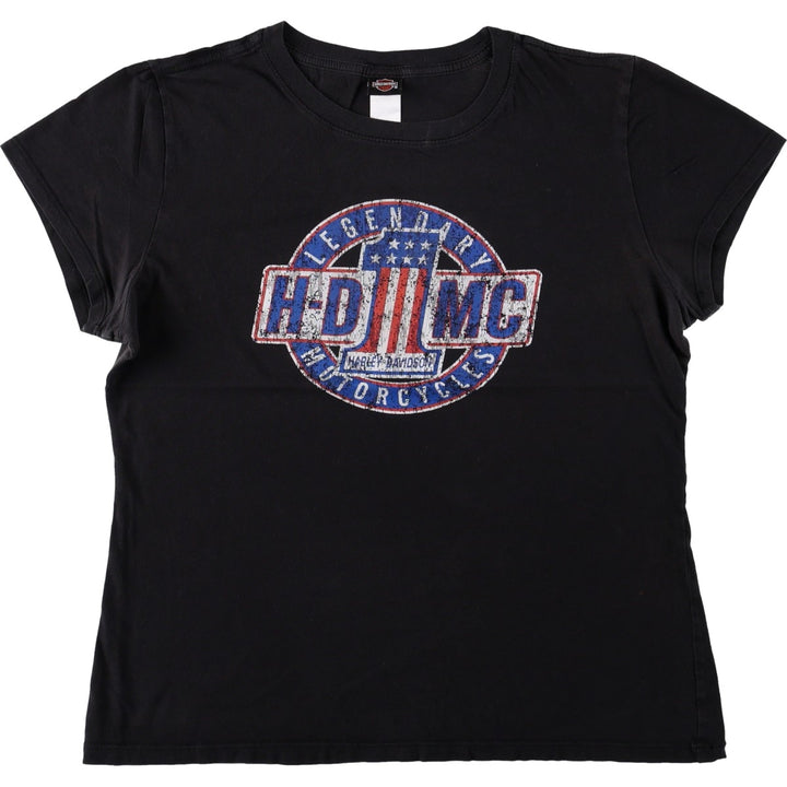 Harley-Davidson Motorcycle Bike T-shirt for women, size M cotton black type Vintage Second Hand