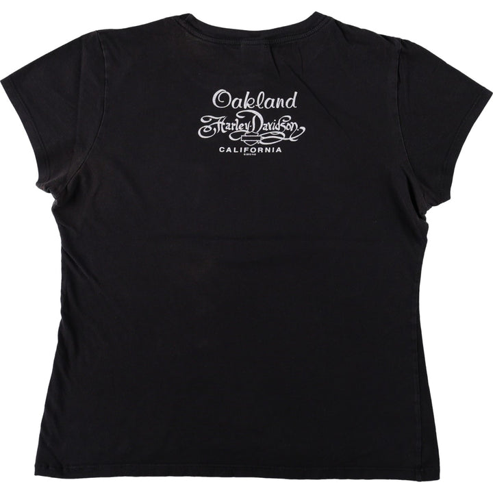 Harley-Davidson Motorcycle Bike T-shirt for women, size M cotton black type Vintage Second Hand