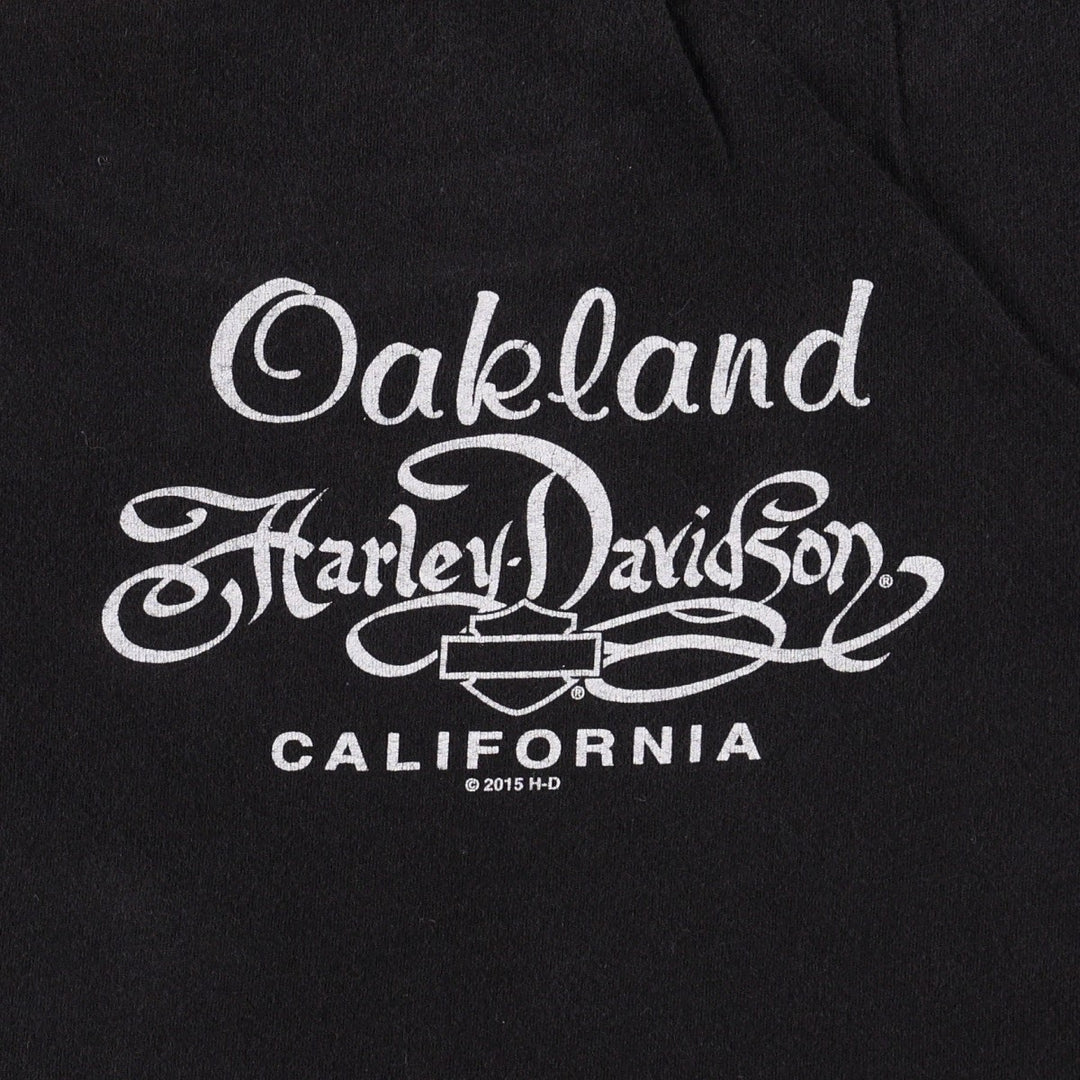 Harley-Davidson Motorcycle Bike T-shirt for women, size M cotton black type Vintage Second Hand