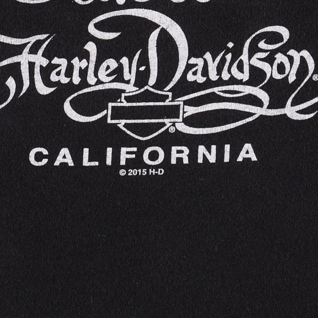 Harley-Davidson Motorcycle Bike T-shirt for women, size M cotton black type Vintage Second Hand