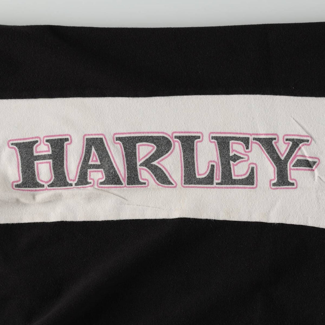 Harley-Davidson Rhinestone Motorcycle Tank Top, Made in USA, Women's Size S (approx.) cotton black type Vintage Second Hand